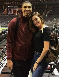 Jayson Tatum and Samantha Amos