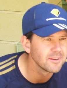 Ricky Ponting with the Australian cricket team in India in 2008–09