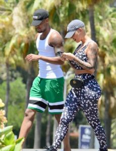 Amber Rose and Monte Morris