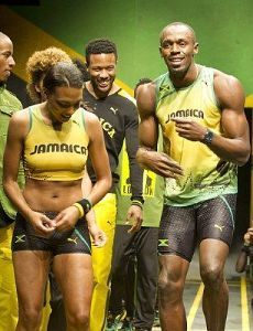 Megan Edwards (Fashion Model) and Usain Bolt