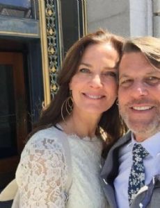 Terry Farrell and Adam Nimoy