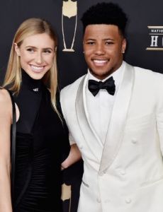 Saquon Barkley and Anna Congdon