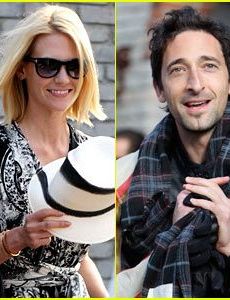 January Jones and Adrien Brody