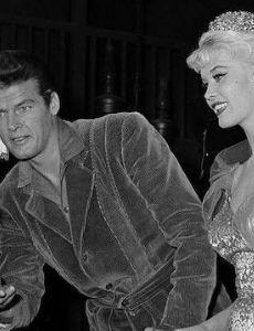 Roger Moore and Dorothy Provine