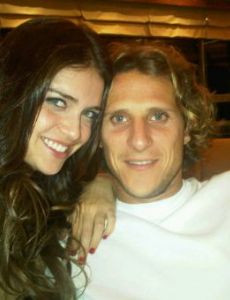 Diego Forlan and Zaira Nara