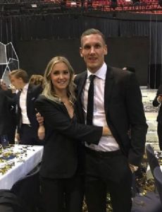 Robin Olsen and Mia Lindgren