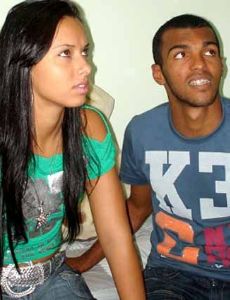 Richarlyson and Leticia Carlos