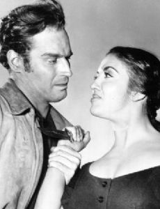 Charlton Heston and Katy Jurado