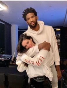 Joel Embiid and Anne De Paula