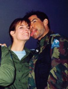 Alexandra Paul and Pierce Brosnan