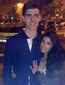Thibaut Courtois and Jeny Sanchez