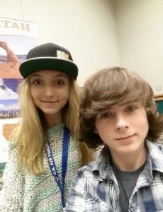 Chandler Riggs and Hana Hayes