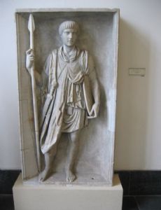 Relief depicting a Roman legionary (Berlin SK 887)