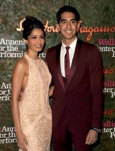 Freida Pinto and Dev Patel