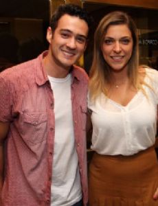 Marcos Veras and Julia Rabello