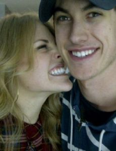 Joey Logano and Sabrina Simpson