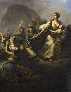 Greek Women of Souli Running to Their Death