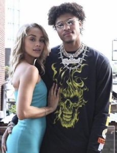 Jasmine Sanders and Kelly Oubre Jr.