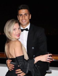 João Cancelo and Daniela Machado