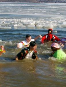 Polar bear plunge