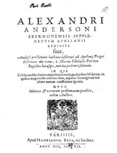 Alexander Anderson (mathematician)
