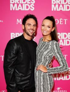 Ricki-Lee Coulter and Richard Harrison (manager)