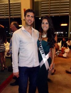 Thomas Greiss and Brittney Palmer (Miss South Dakota USA)