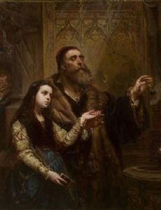 Blind Veit Stoss with his granddaughter