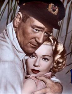 Lana Turner and John Wayne