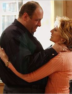 James Gandolfini and Edie Falco