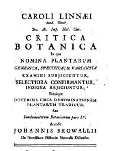 Critica Botanica