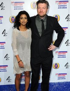 Konnie Huq and Charlie Brooker