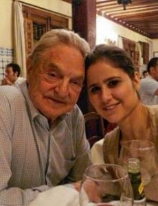 Adriana Ferreyr and George Soros