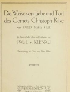 The Love and Death of Cornet Christopher Rilke