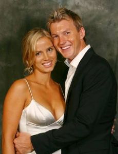 Elizabeth Kemp and Brett Lee