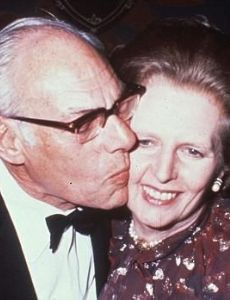 Denis Thatcher and Margaret Thatcher