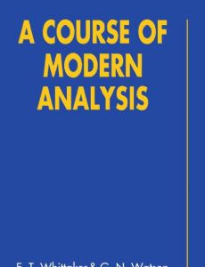 A Course of Modern Analysis