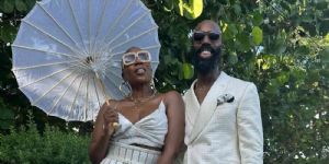 Aisha Hinds and Nigel Walker
