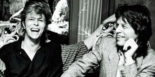 David Bowie and Mick Jagger