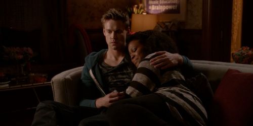 Amber Riley and Chord Overstreet