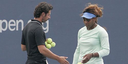 Serena Williams and Patrick Mouratoglou