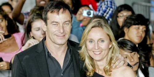 Emma Hewitt and Jason Isaacs
