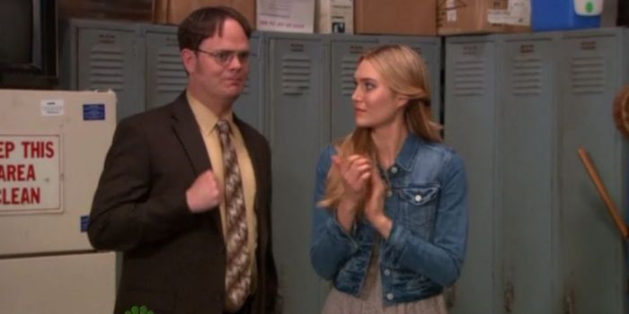 Nora Kirkpatrick and Rainn Wilson