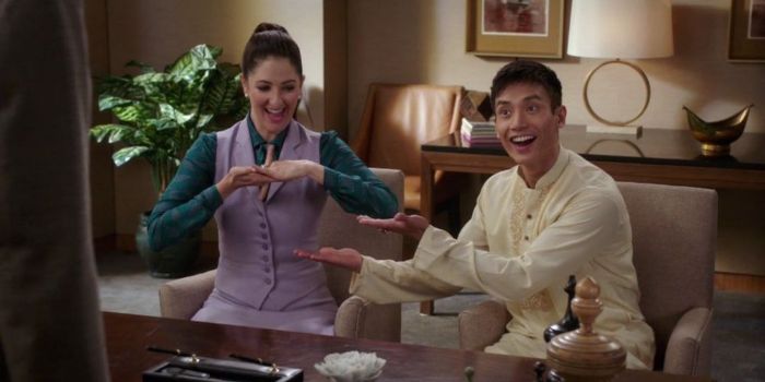 Manny Jacinto and D'Arcy Carden
